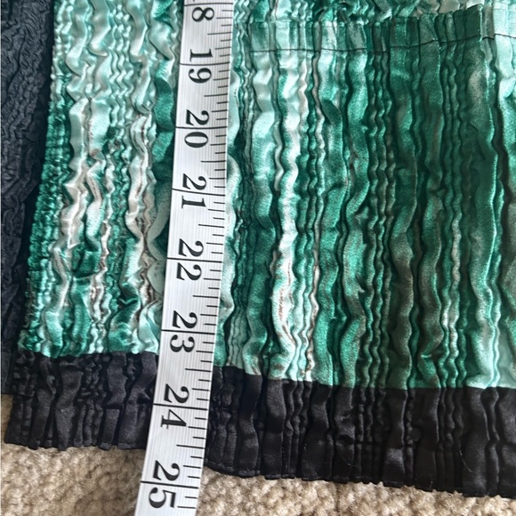 Tania Nardi Y2K 2000s Green Black polyester Crinkle Stretchy Jacket Blazer small - Picture 14 of 15